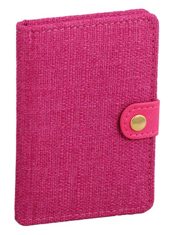 Алфавитная книга на кнопке А7, 64 листа, розовая