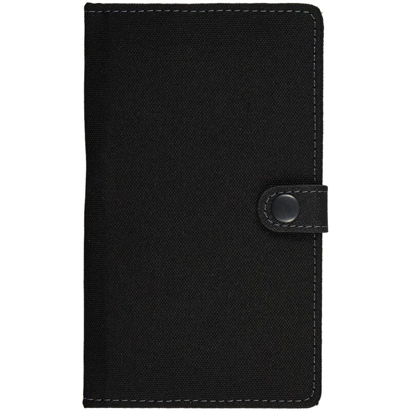 Алфавитная книга А6+ 60 листов, 173*100 графит, черная, на кнопке