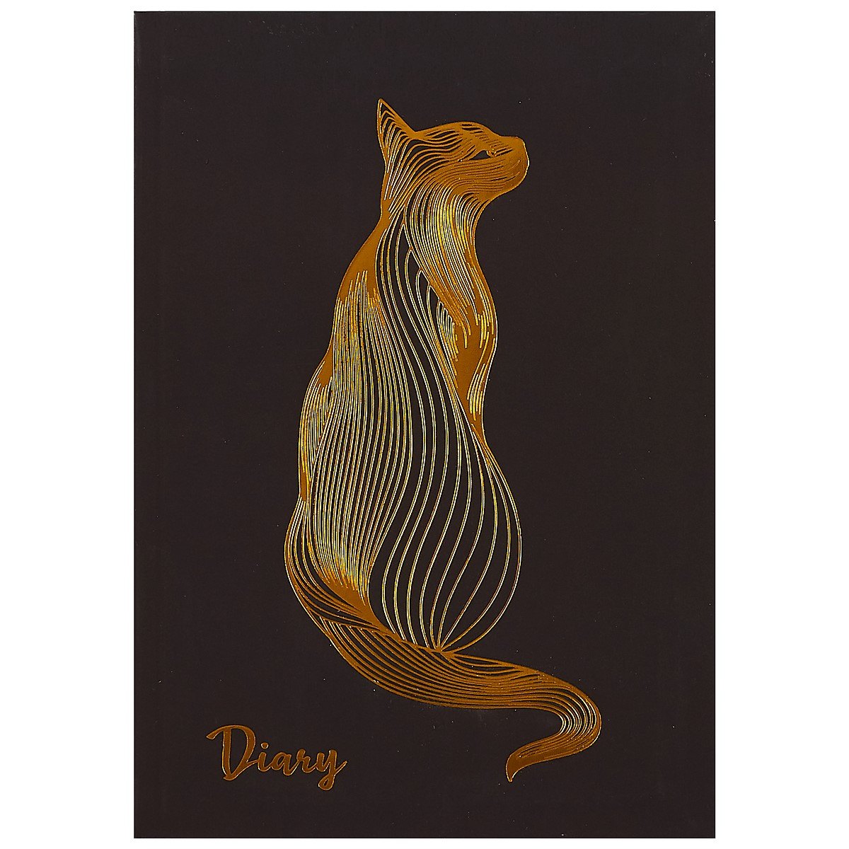 Ежедневник недат. А5 80л "Золотой кот" 7БЦ, лам.софт-тач, тисн.фольгой, офсет