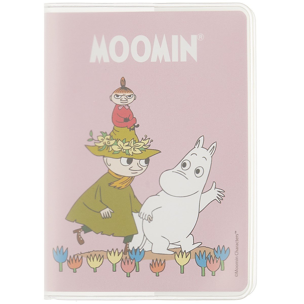 Записная книжка А7 80л кл. MOOMIN "Муми-тролль и Снусмумрик с малышкой Мю" в ПВХ-обложке, тонир.внутр.блок
