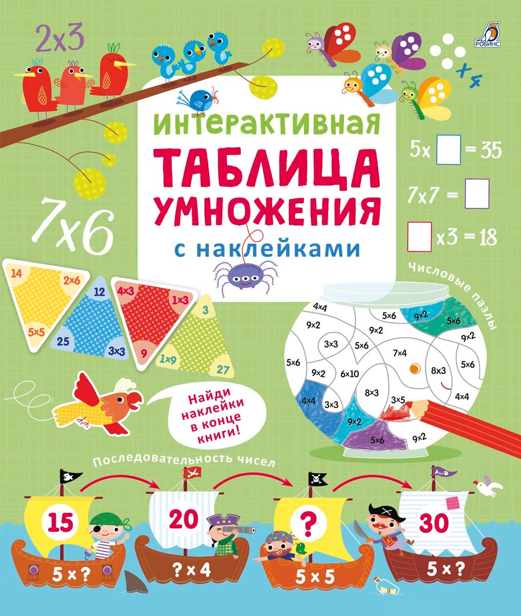 Интерактивная таблица умножения с наклейками