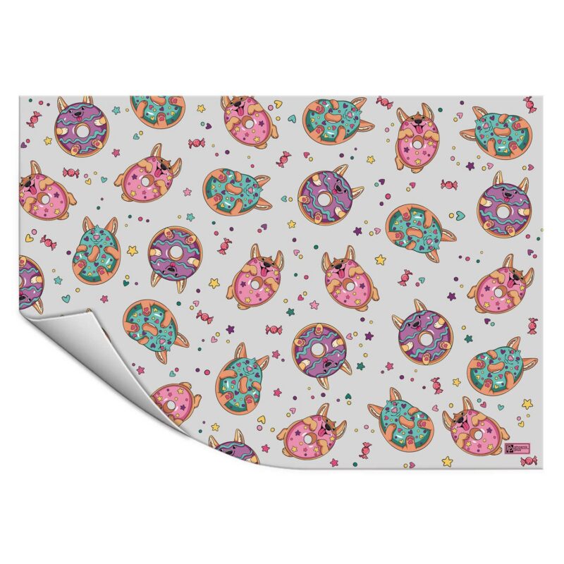 Клеенка для уроков труда "Корги пончики" 500*700мм, ПВХ, блистер