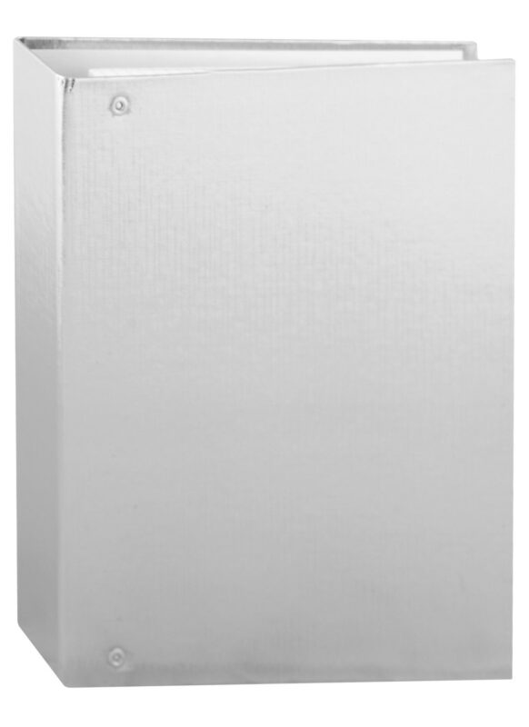 Тетрадь на кольцах в клетку Hatber, "Metallic Серебро", 120 листов