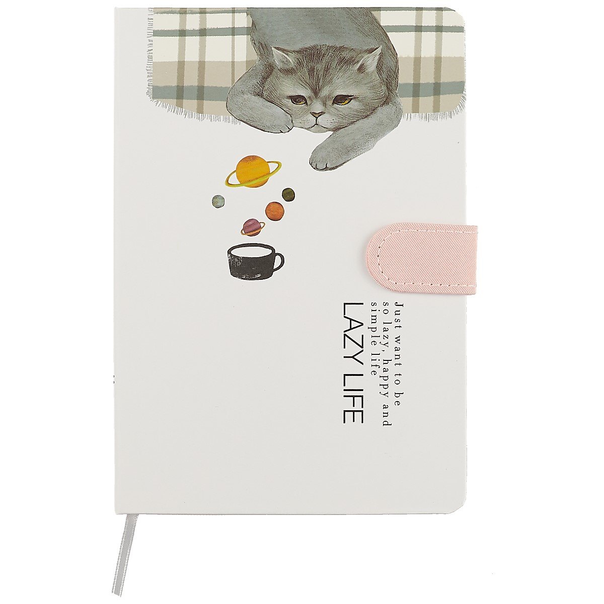 Блокнот с магнитной застёжкой «Кот. Lazy life», 256 страниц, А5