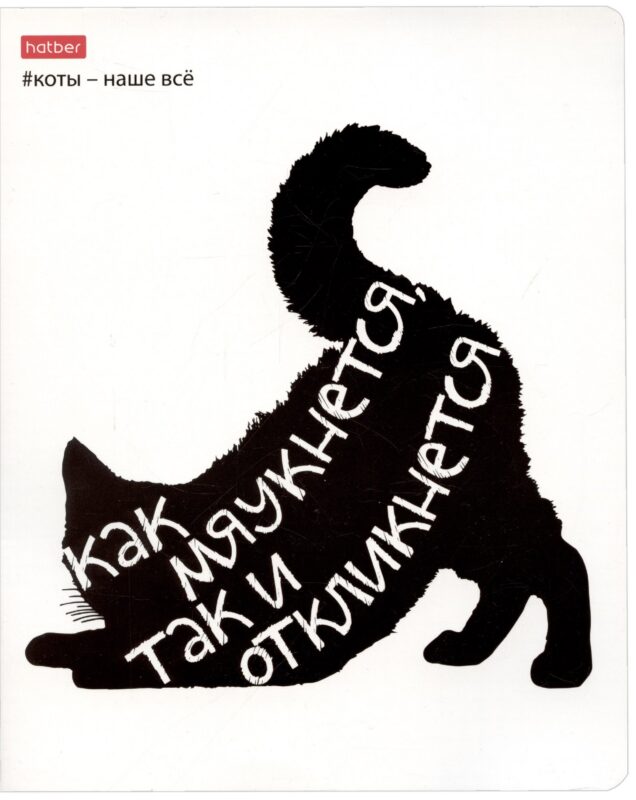 Тетрадь в клетку Hatber, "Коты - наше всё", 48 листов, в ассортименте