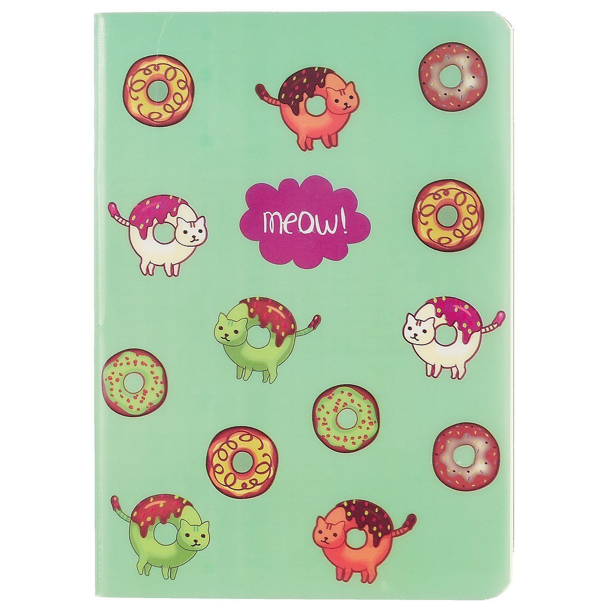 Тетрадь в клетку AnAn, "Кошки-пончики", 40 листов