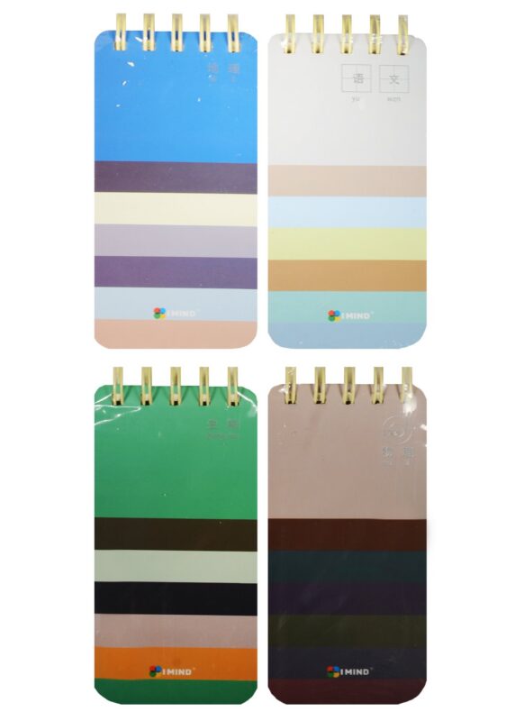 Блокнот А6- 116л 75*150 "Strips" карт.обл., гребень, ассорти, Lenwa