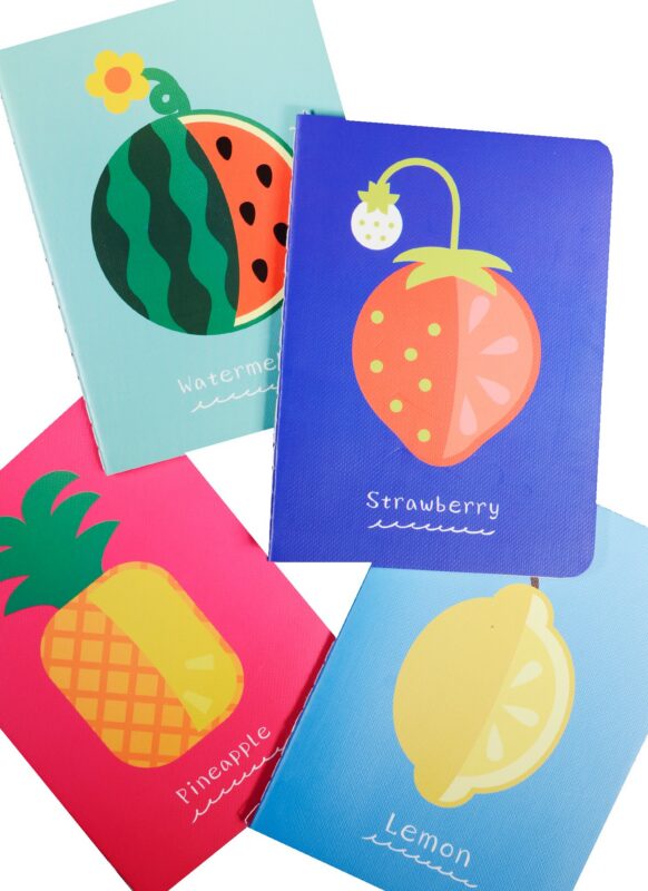 Записная книжка А6 24л кл. "Fruity style" сшивка, ассорти, Languo