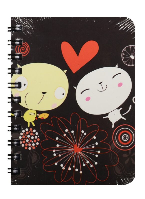 Записная книжка А7 80л кл. "Cats in love" спираль, Kairui