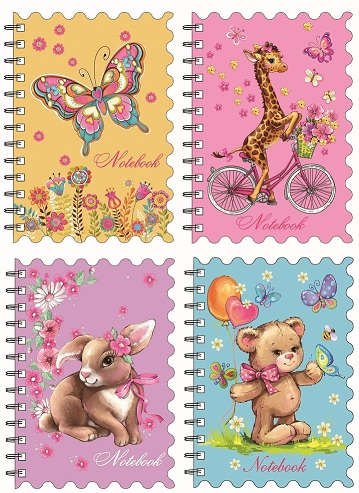 Записная книжка, Феникс+ А6 (90*130) 60л Ноутбук пластиковая обложка на спирали 42686