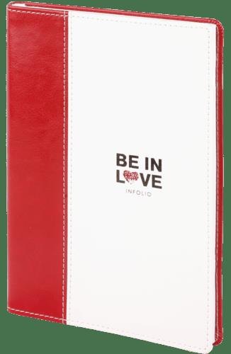 Ежедневник, InFolio/Инфолио (14х20см) 192стр., недатированный City in love интегральный переплет, красно-белый