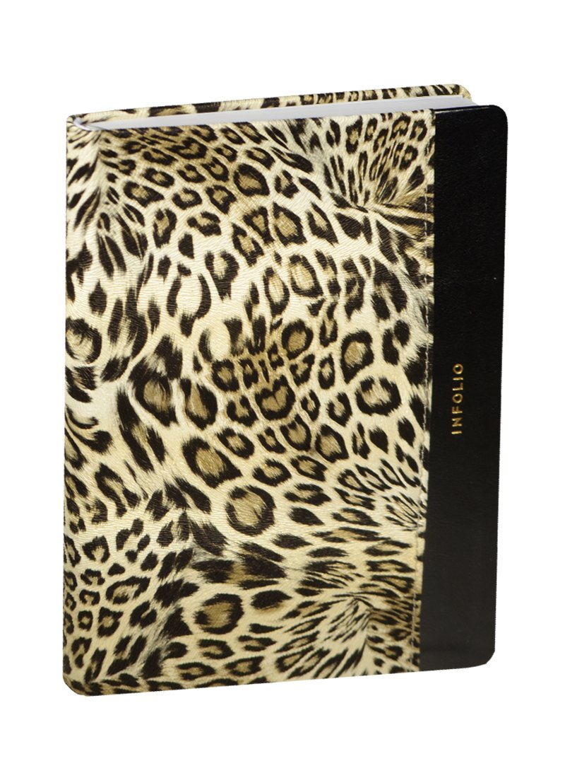 Ежедневник недат. А5 96л "Leopard" иск.кожа, интегр.переплет, ляссе, In Folio