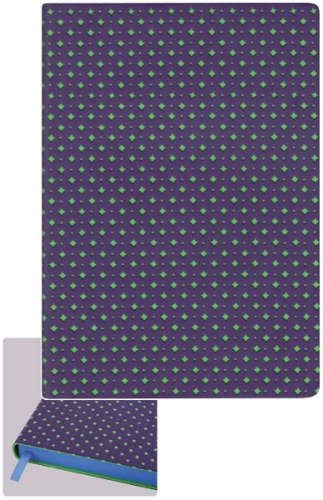 Записная книжка, Феникс+ А5 н/датир., 240 стр. "Сариф Фиолетовый+Зеленый" ЕVA-голубой,(мягк. переплет с перфор., ляссе в цвет среза/подложки 45356