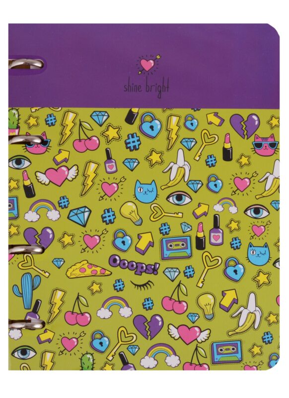 Тетрадь на кольцах в клетку Be Smart, Stickers, 120 листов