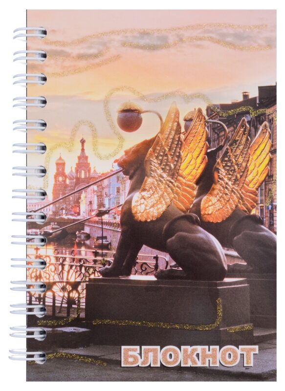 Записная книжка "Санкт-Петербург. Банковский мост, ночь", А6, 120 листов