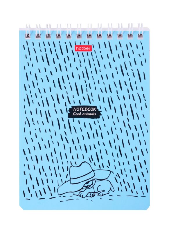 Блокнот А6 40л кл. "Cool Animals" карт.обл., гребень, ассорти