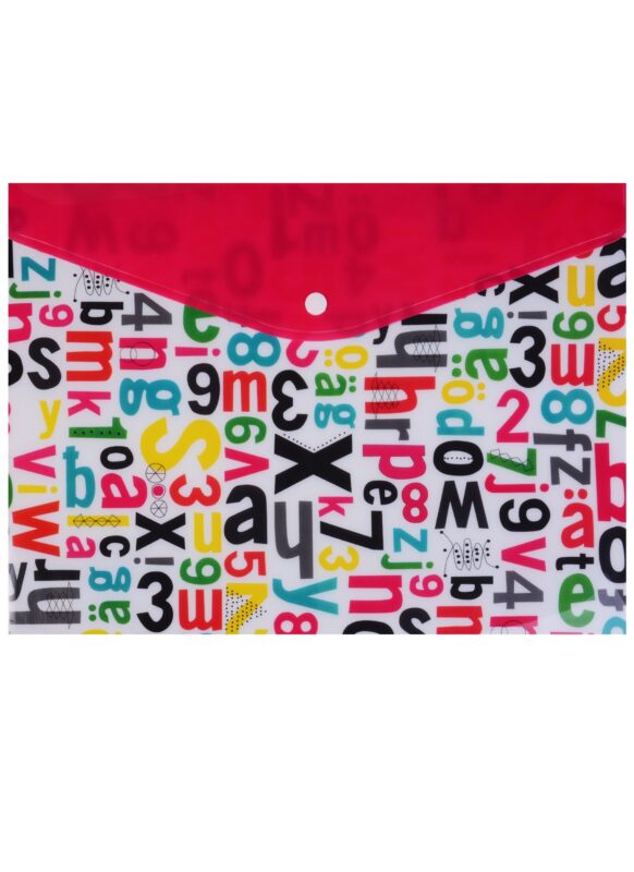 Папка-конверт А4+ на кнопке "Буквы"