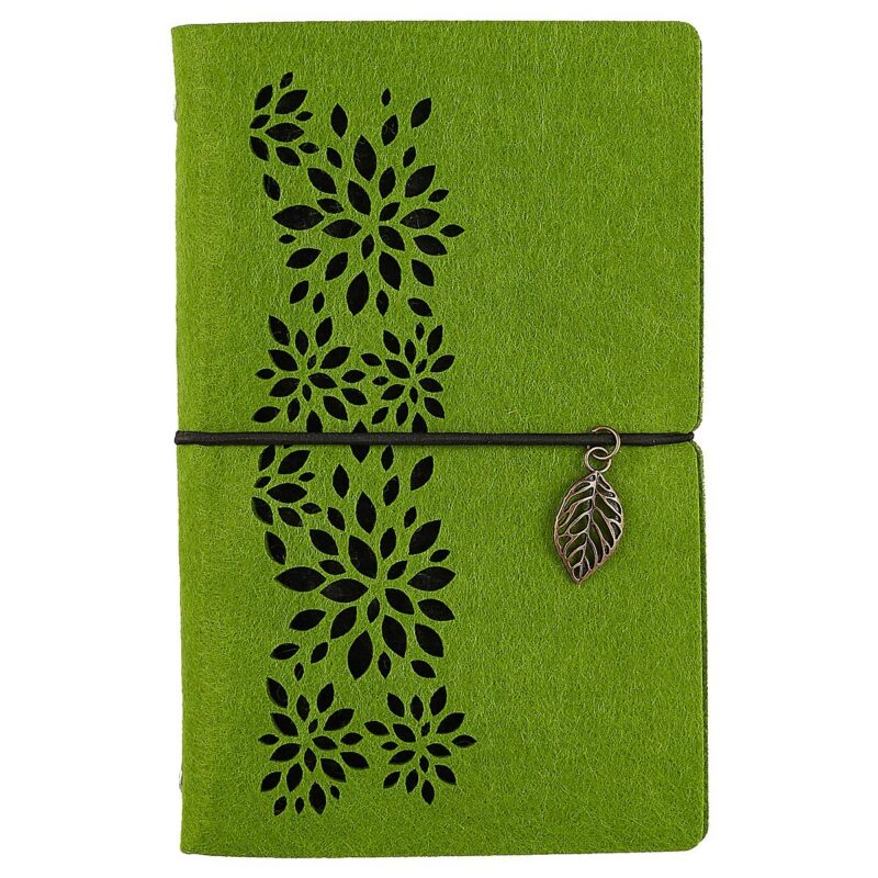 Записная книжка «Ноутбук», салатовый фетр, 96 листов, А6