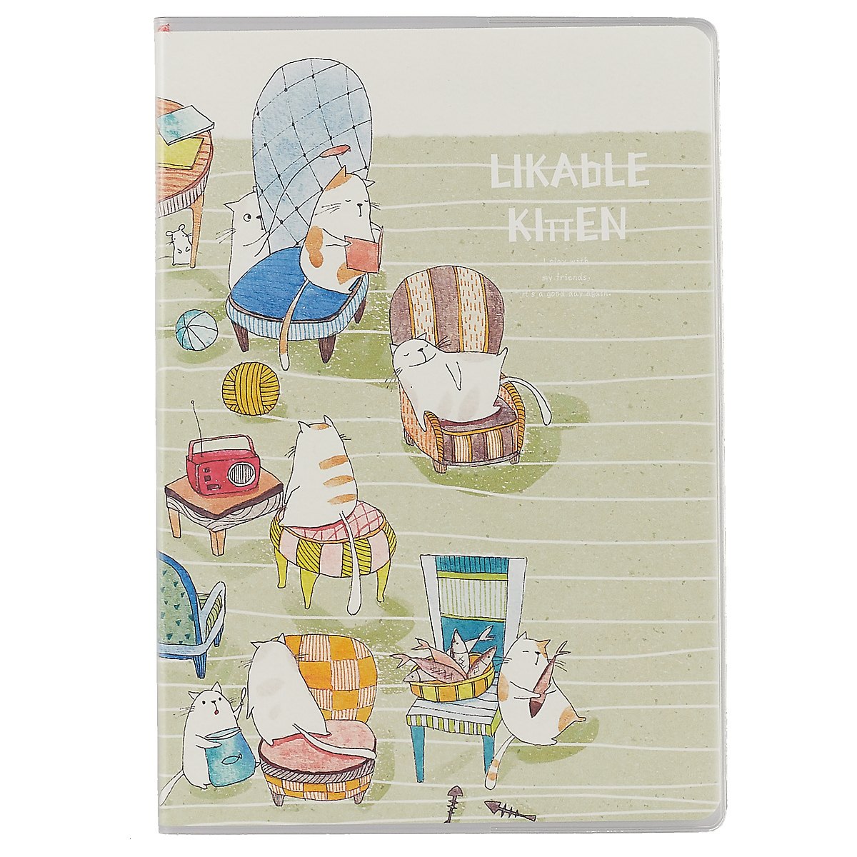 Тетрадь в линейку AnAn, Likable kitten, 60 листов, в ассортименте