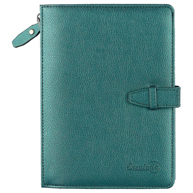 Ежедневник Escalada «Наппа», зеленовато-голубой металлик, 160 листов, А6+