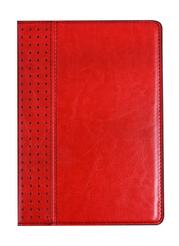 Ежедневник недат. А5 192л "Сариф" красный/"Виннер" коричневый, кожзам, тв.переплет, обл.поролон, тонир.блок, тонир.срез, ляссе, Escalada