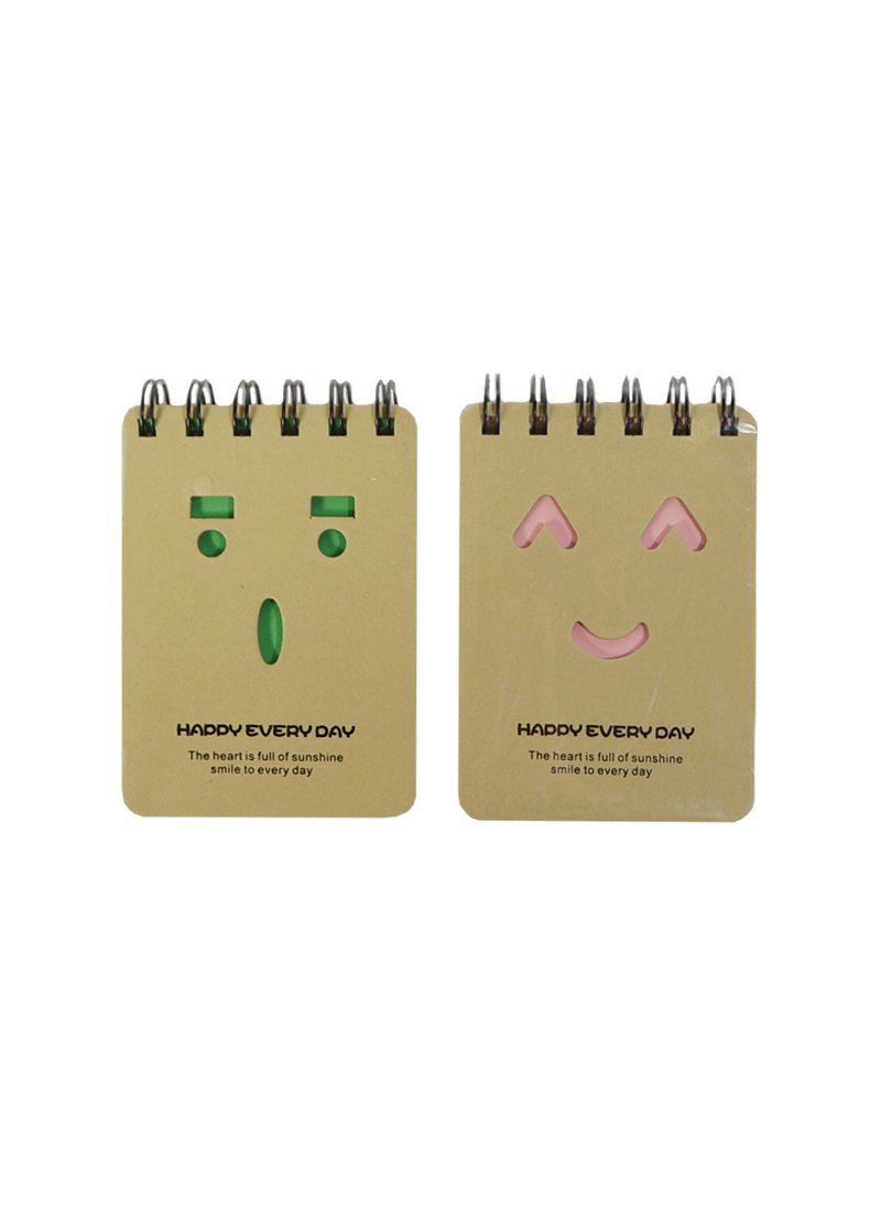 Блокнот А7 "Happy every day" (Смайлик) спираль, ассорти, Haich
