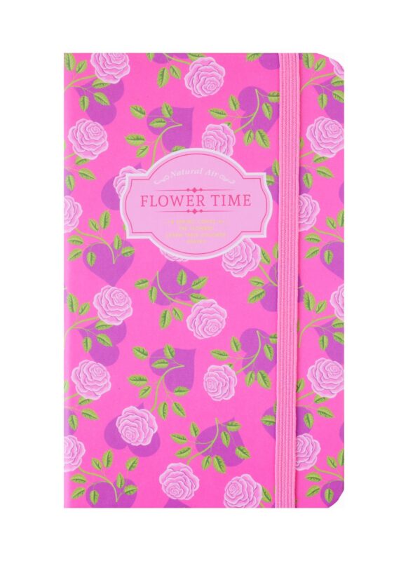 Записная книжка А6 80л кл. "Foxes" 7БЦ, резинка, цв.обрез, инд.уп., ассорти