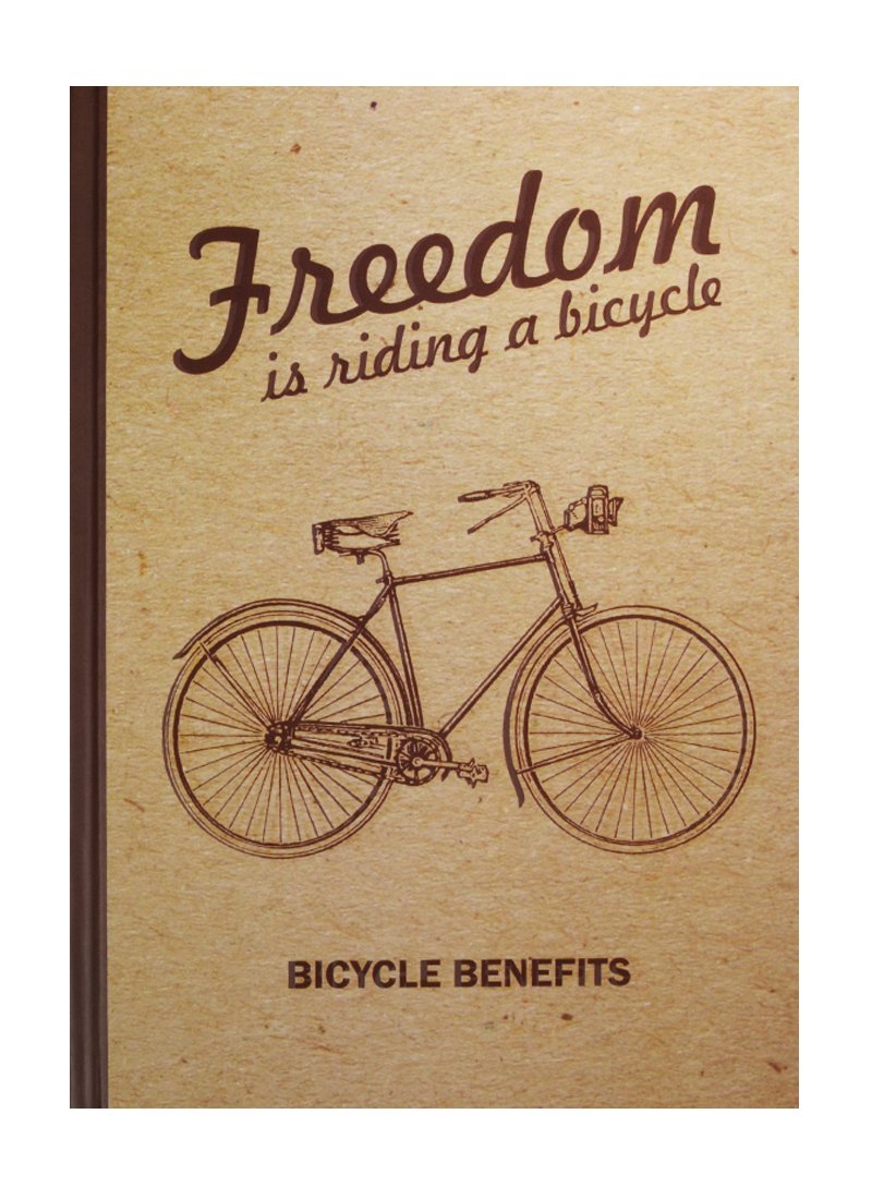 Блокнот "Freedom is riding a bicycle"
