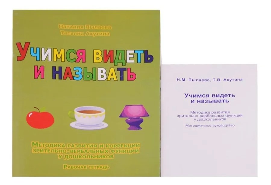 Учимся видеть и называть. Методика развития зрительно-вербальных функций у дошкольников. Рабочая тетрадь + Методическое руководство (Комплект)
