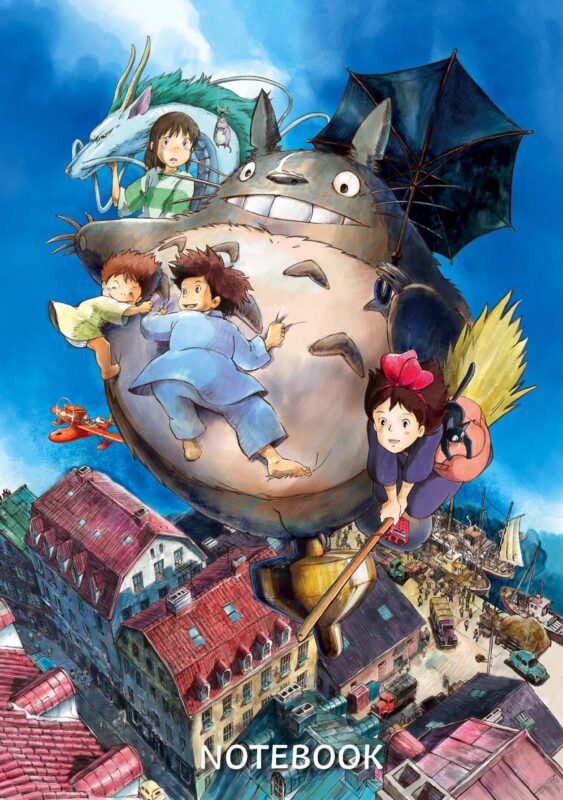 Книга для записей А5 160 листов, "Шедевры Хаяо Миядзаки"