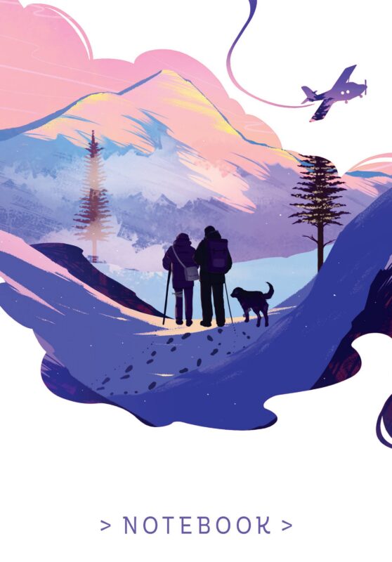 Книга для записей А5 96л тчк. "Между нами горы" интегр.обл.