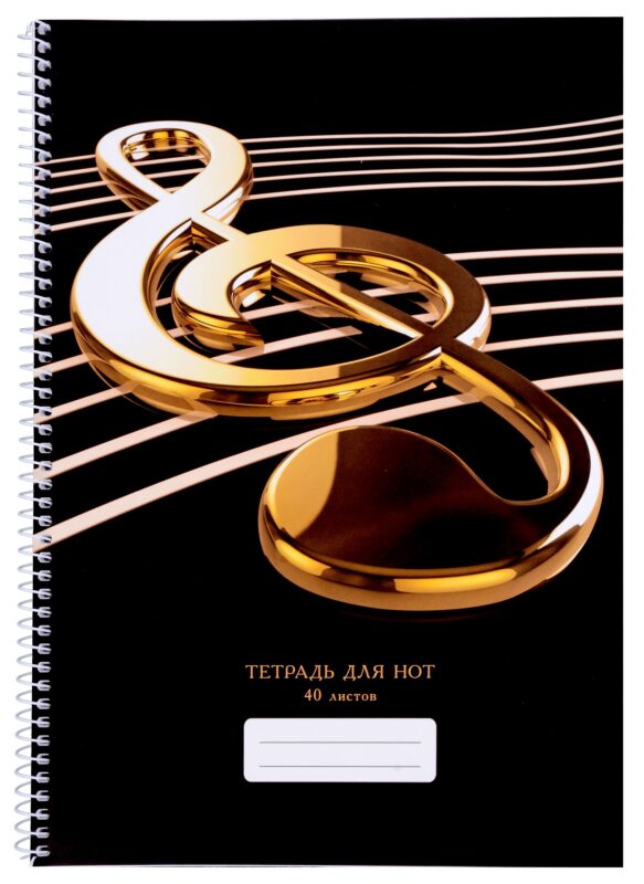 Тетрадь для нот Listoff, "Нотный стан", А4, 40 листов