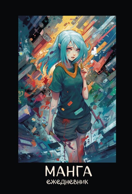 Ежеденевник недат. А5 72л "Манга (синяя обложка)"