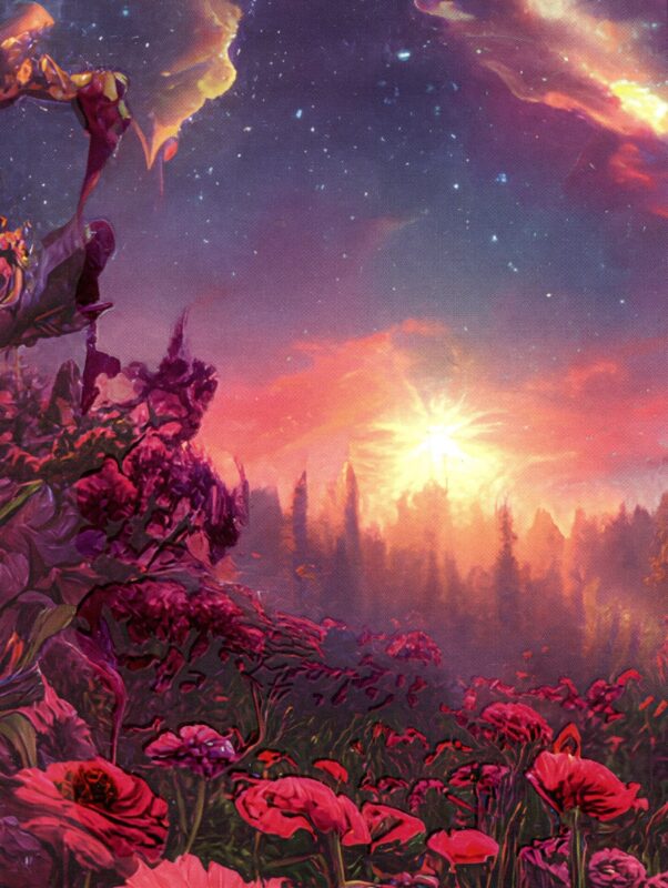 Книга для записей А6 80л кл. "Дивный сад" инт.переплет, ламинация soft touch, выб.УФ-лак, офсет