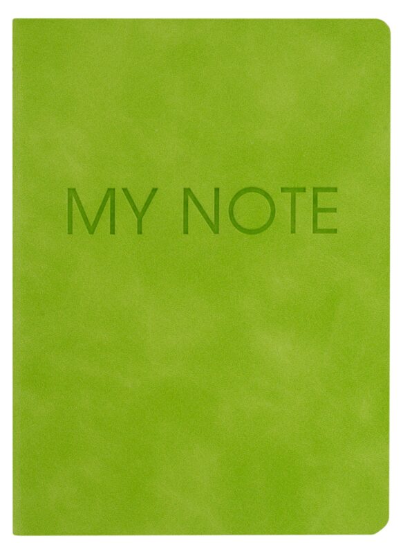 Записная книжка А6 40л кл. "Fantasy. Салатовый" иск.кожа