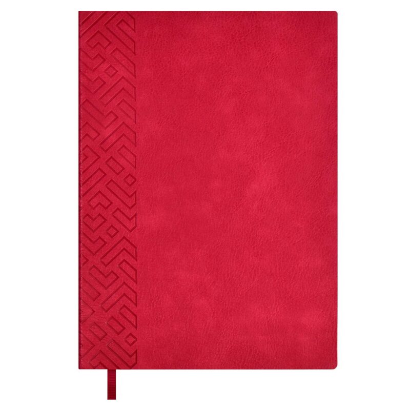 Ежедневник недат. А5 160л "Шеврет экстра" малиновый, иск.кожа, мягкий переплет, блинт.тиснение, офсет, ляссе