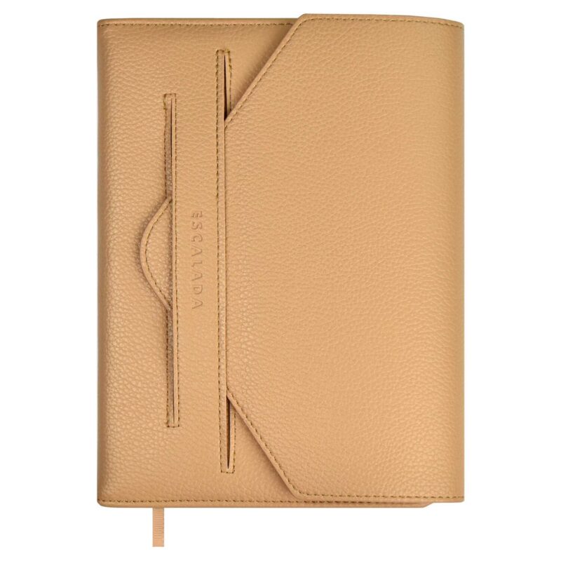 Ежедневник недат. А5 160л "Наппа экстра" бежевый, иск.кожа, тв.переплет, блинт.тиснение, офсет, ляссе