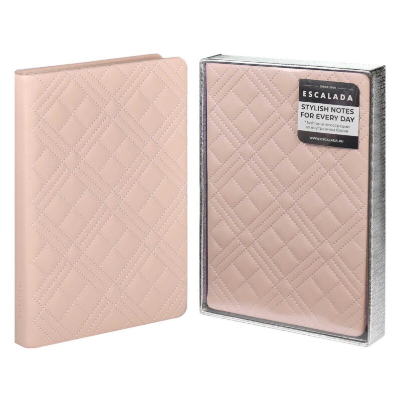 Ежедневник недат. А5 164л "Лайка" розовый, иск.кожа, тв.переплет, обл.поролон, офсет, ляссе, подар.карт.коробка с ПВХ-крышкой + промостикер