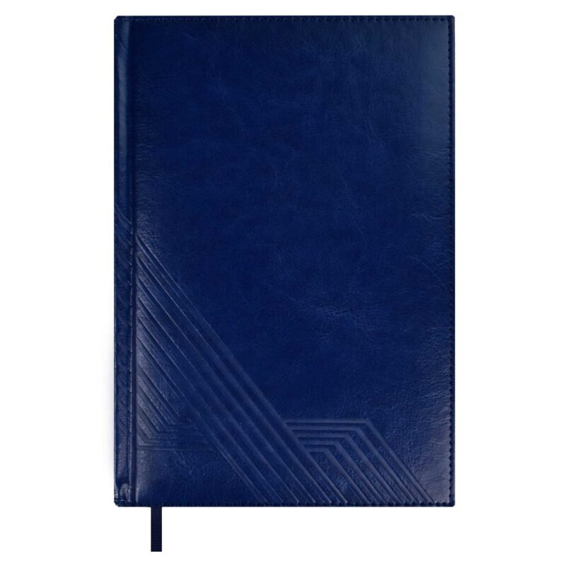 Ежедневник недат. А5 160л "Сариф эконом" синий, иск.кожа, тв.переплёт, поролон, блинтовое тиснение, офсет, ляссе