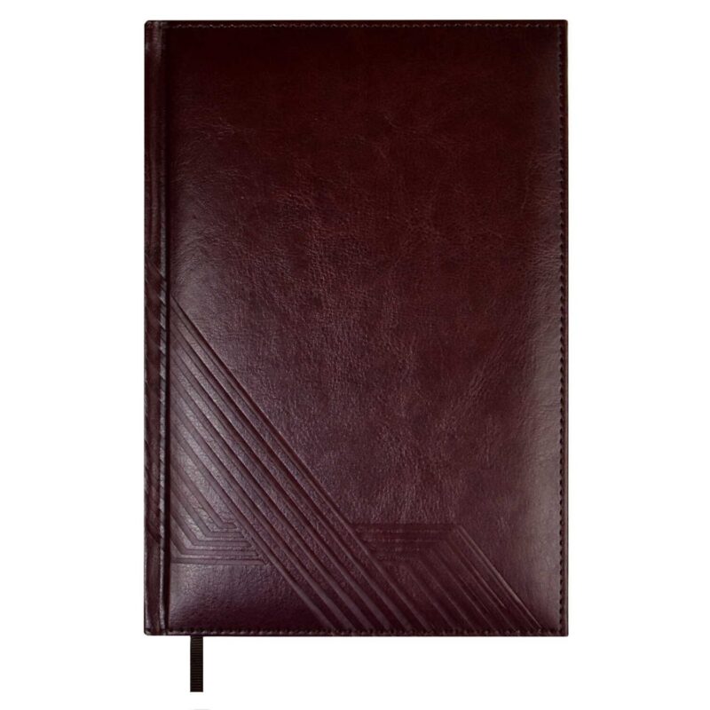 Ежедневник недат. А5 160л "Сариф эконом" коричневый, иск.кожа, тв.переплёт, поролон, блинтовое тиснение, офсет, ляссе