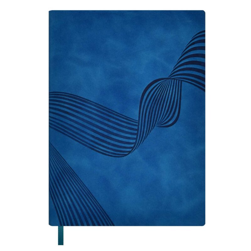 Ежедневник недат. А6+ 160л 126х174 "Софт-тач" морская волна, иск.кожа, мягкий переплет, блинт.тиснение, офсет, ляссе