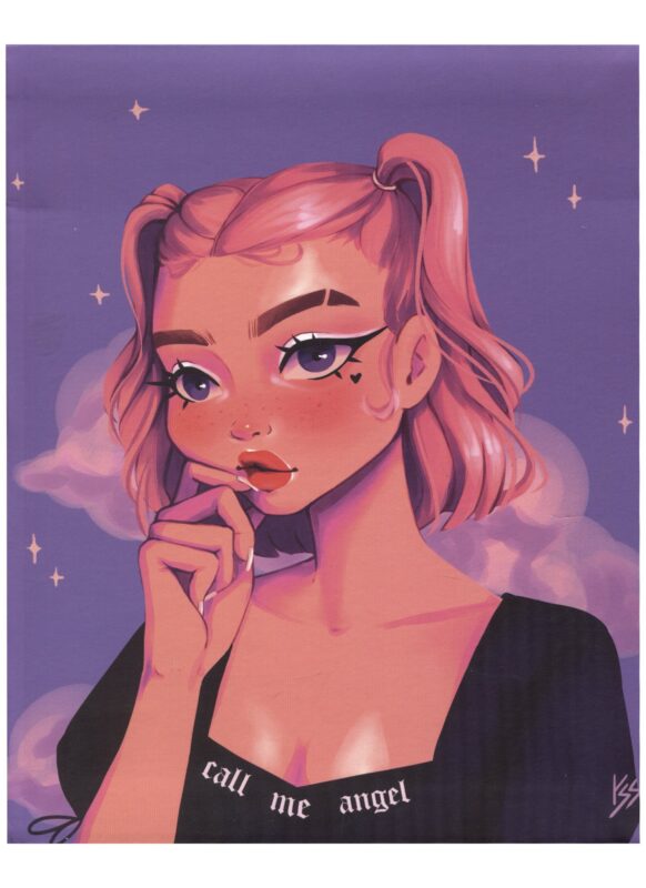 Книга для записей А5 96л кл. "Girl (Эксклюзив)" интегр.перепл., ламинация soft-touch