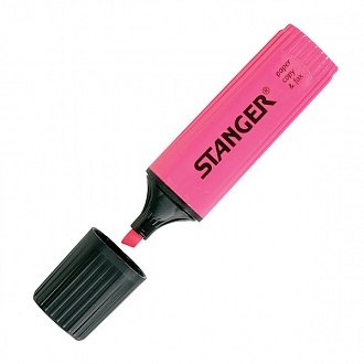 Текстовыделитель Stanger, Paper&Fax, розовый 1-4 мм