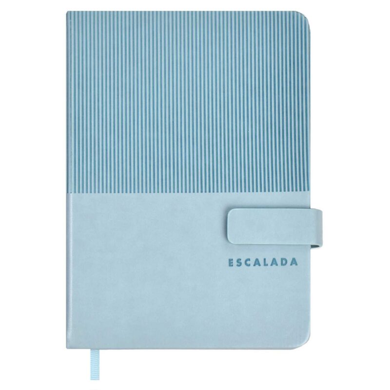 Ежедневник недат. А6+ 120л 126х174 "Гоутскин" голубой, иск.кожа, тв.переплёт, блинт.тиснение, магнит.клапан офсет, ляссе