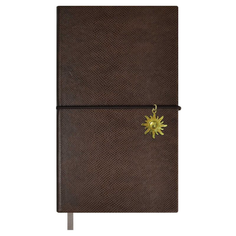 Ежедневник недат. А6 120л "Снейк" серо-коричневый, иск.кожа, тв.переплет, тиснение фольгой, офсет, ляссе