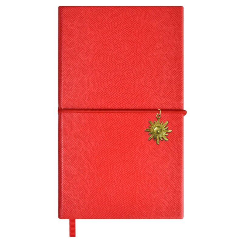 Ежедневник недат. А6 120л "Снейк" коралловый, иск.кожа, тв.переплет, тиснение фольгой, офсет, ляссе