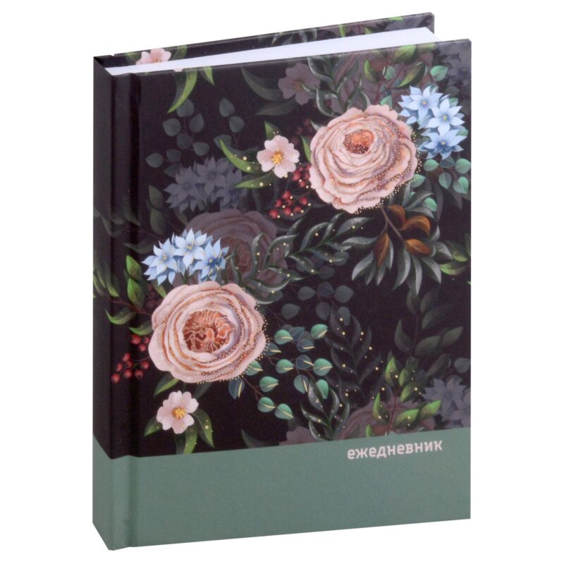 Ежедневник недат. А6 112л "Драгоценные цветы" 7БЦ, мат.лам, тиснение фольгой, офсет