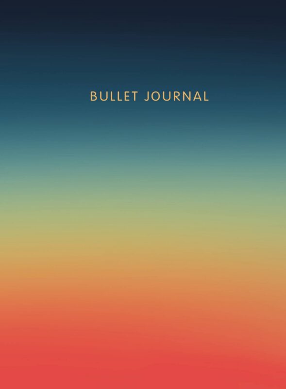 Книга для записей А5 160стр тчк. "Bullet Journal (закат)" с наклейками