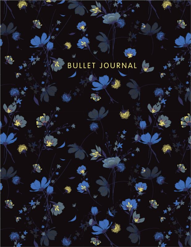 Книга для записей А5 144стр тчк. "Bullet Journal (полночные цветы)"