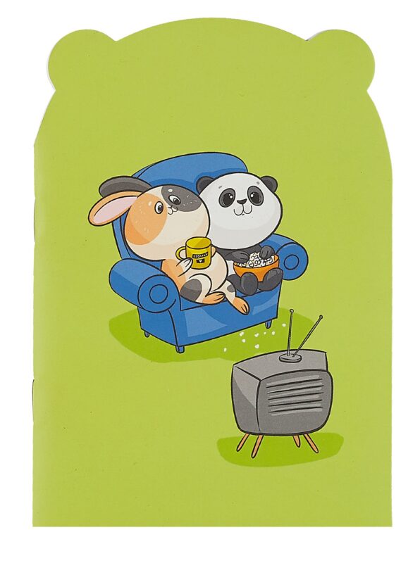 Записная книжка 120*170 32л "ПРИЯТЕЛИ" фигурная вырубка, карт.обл., мат.ламинация, скоба